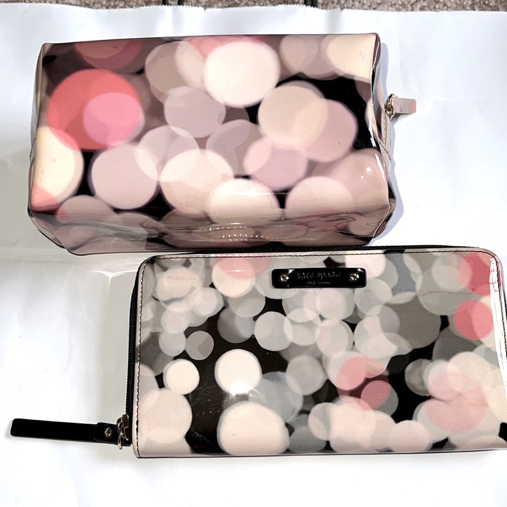 Kate spade wallet and makeup bag.
